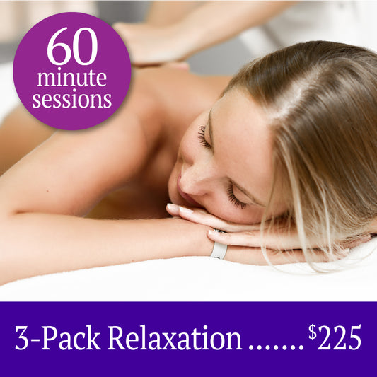 Relaxation Package of THREE 60-minute sessions